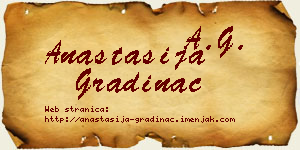 Anastasija Gradinac vizit kartica